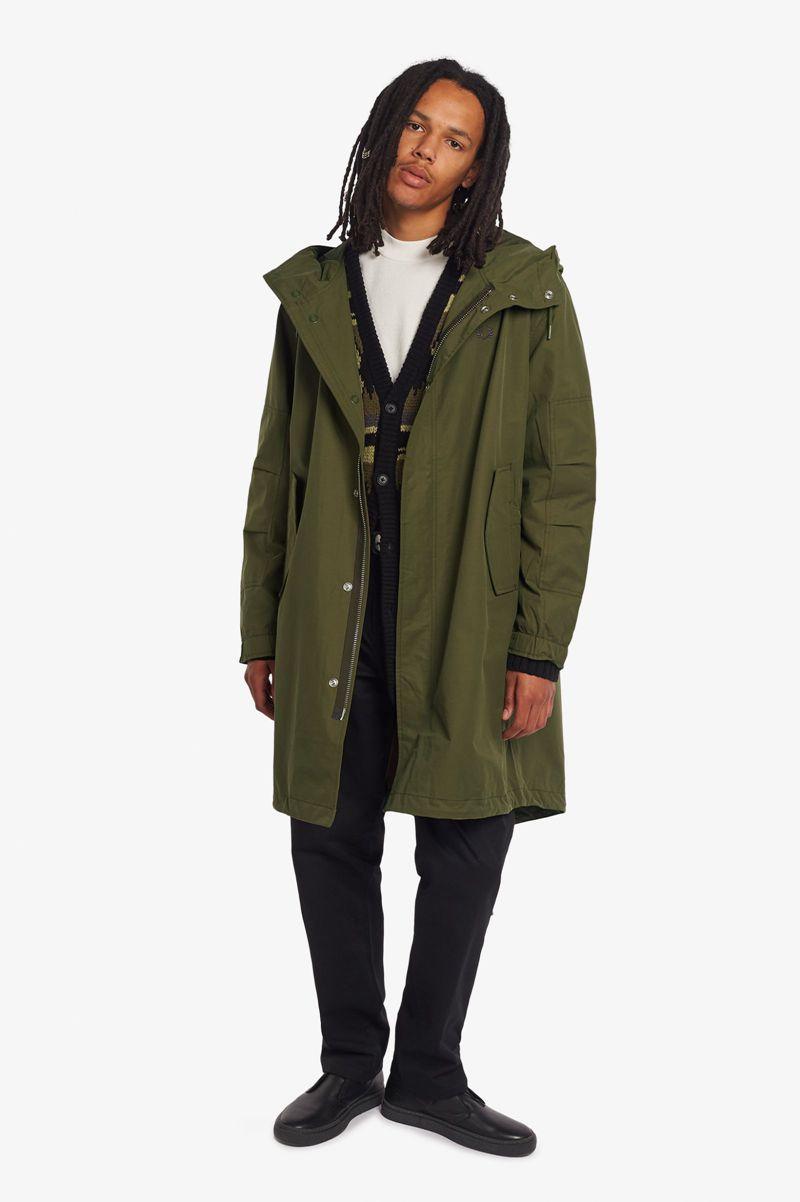 Green Fred Perry Shell Parka Men's Jackets | PH 1239NWYB